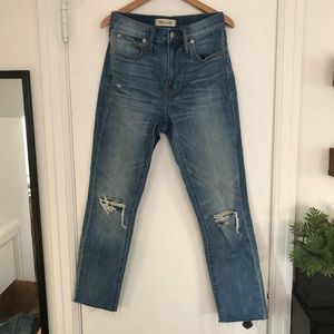 Madewell High Rise Slim Crop Boyjean: Knee Rip Ed.